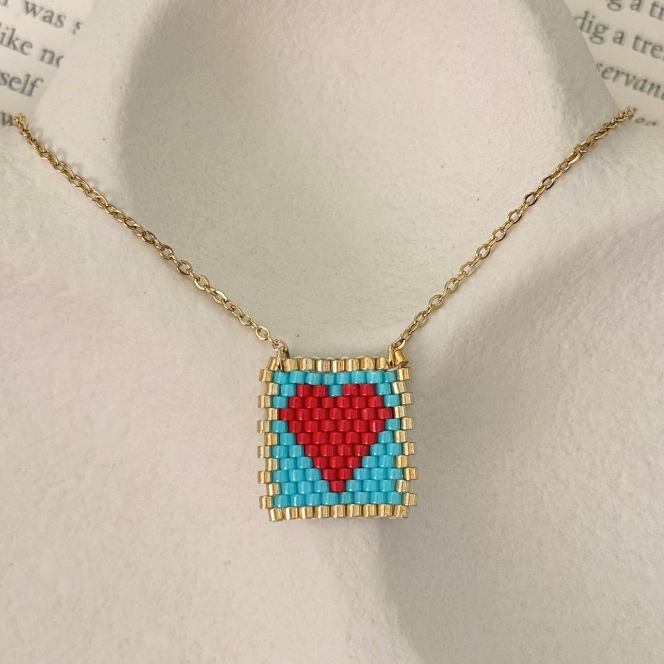 Miyuki Love Charm Necklace