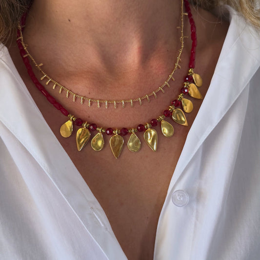 Ruby Drops Necklace